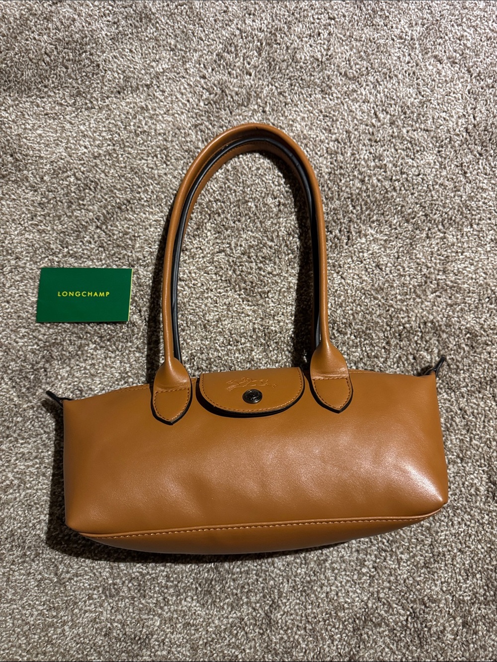 Longchamp Small Shoulder Bag in Cognac Brown - Picture 5 of 13